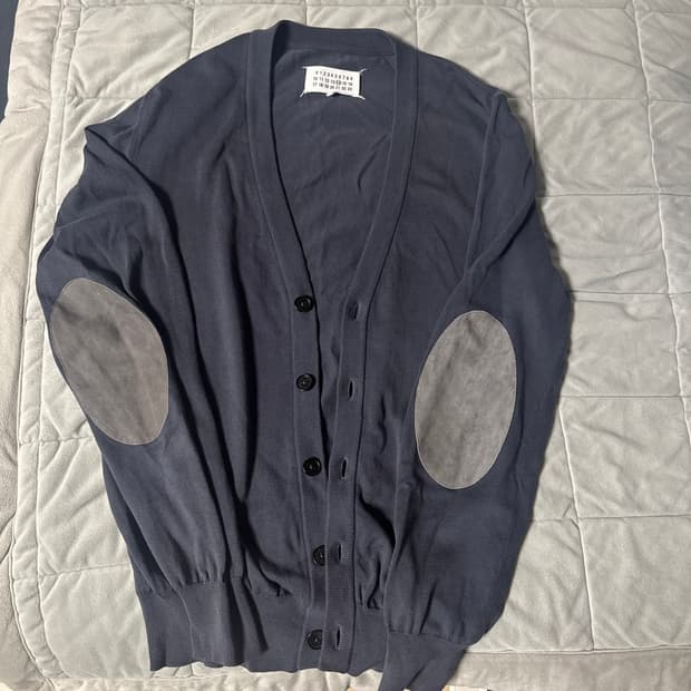 [L] 마르지엘라 엘보 패치 가디건 차콜