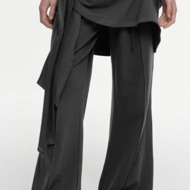 투피스 핀턱 스웻 팬츠 스커트 세트