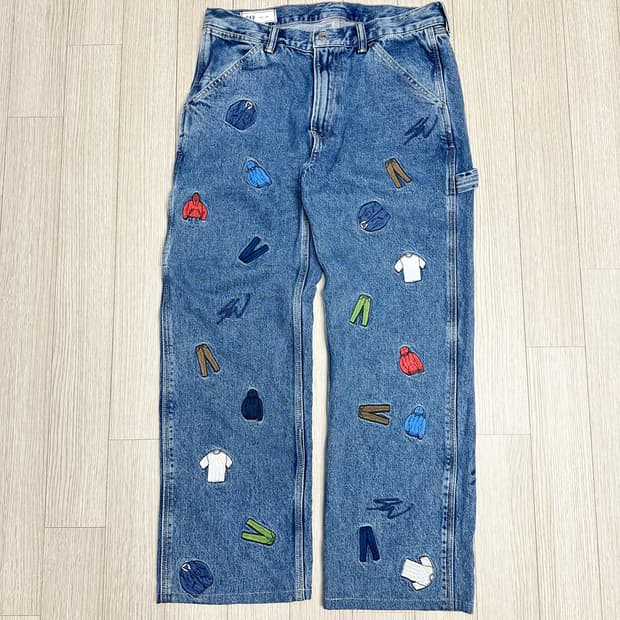gap x 션 우더스푼 패치 데님팬츠