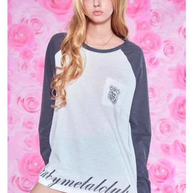 베이비메탈클럽 보이프렌드 티 차콜