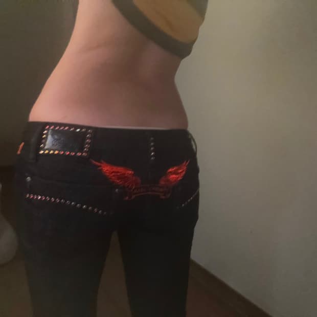 로빈스진 큐빅 데님 팬츠