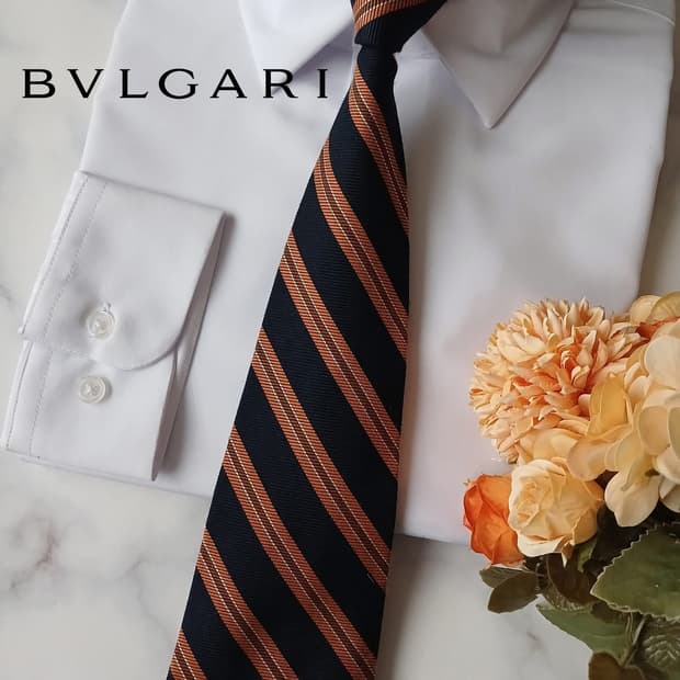 불가리 실크&캐시미어 세븐폴드 넥타이 9.7cm A+등급 A19148
