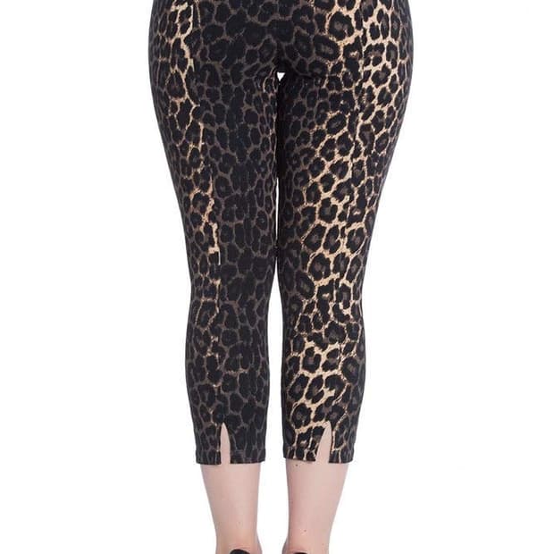 hell bunny 판테라 레오파드 카프리 팬츠