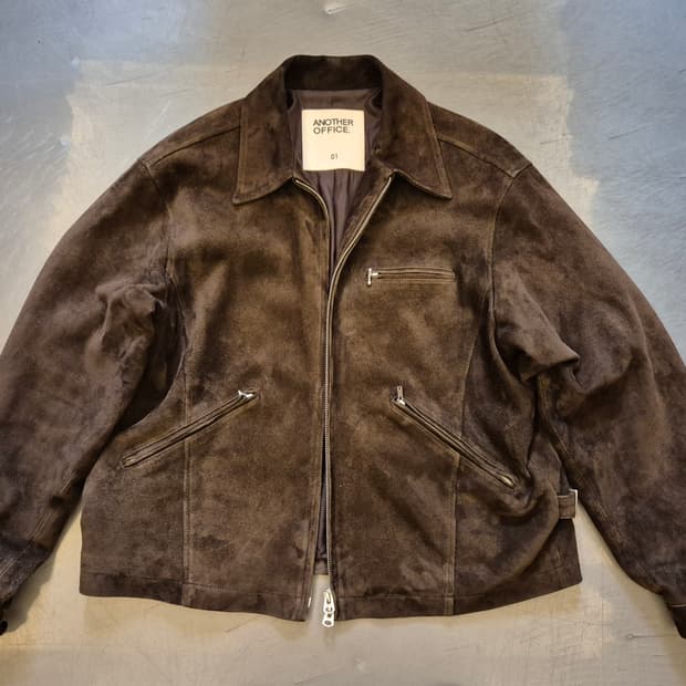 어나더오피스 고트스킨 스웨이드 자켓