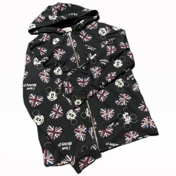 디즈니 패턴 후드집업