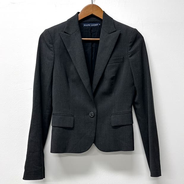 폴로 랄프로렌 울 블레이저 블레이져 자켓 차콜 그레이 여성 9