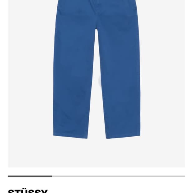 스투시 워크기어 트윌 팬츠 로얄