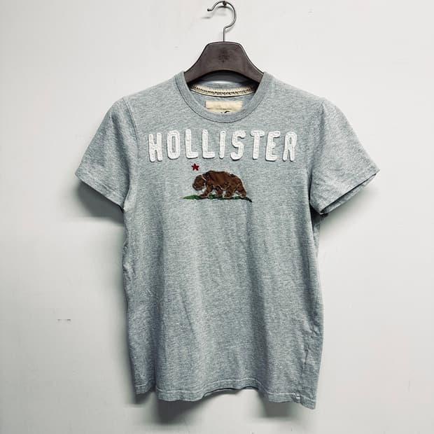 홀리스터(HOLLISTER) 캘리포니아 베어 자수 반팔 (사이즈: M)