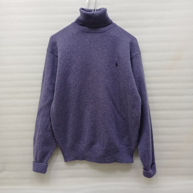 폴로 랄프로렌 겨울 목폴라 니트 여성 여유핏 M 보라 사랑봉봉