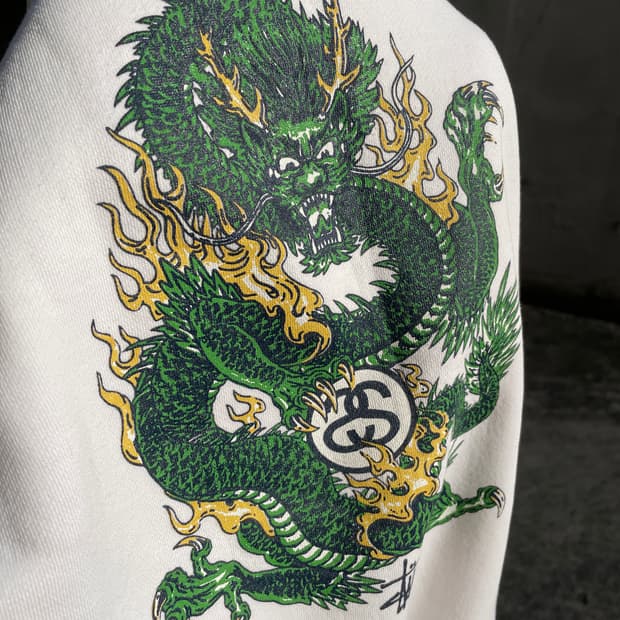 Rare!)90s Stussy USA Dragon Sweatshirt