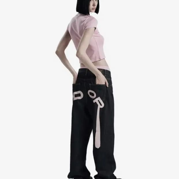 오도어 로고 드롭 데님 팬츠 1