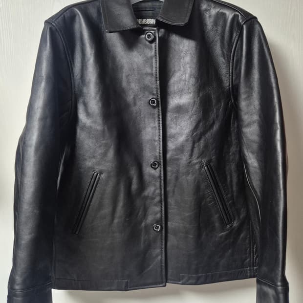 [네이버후드/새상품] 레더 카코트 S(95~100)