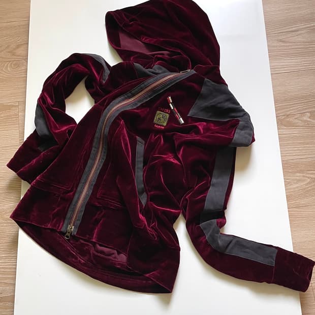 291295=HOMME 벨벳 집업