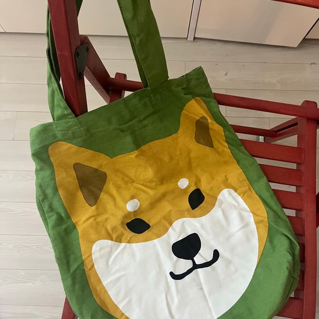일본 시바견 에코백