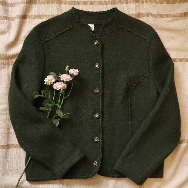 90s 울 트위드 자켓 프렌치 울 자켓 오스트리아 티롤자켓 빈티지 44