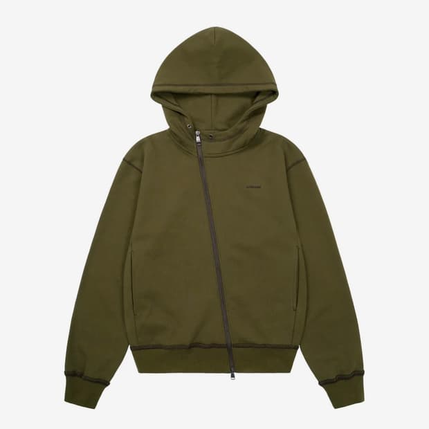 아캄 후드집업 Oblique Zippered Cotton Zip-Up 1