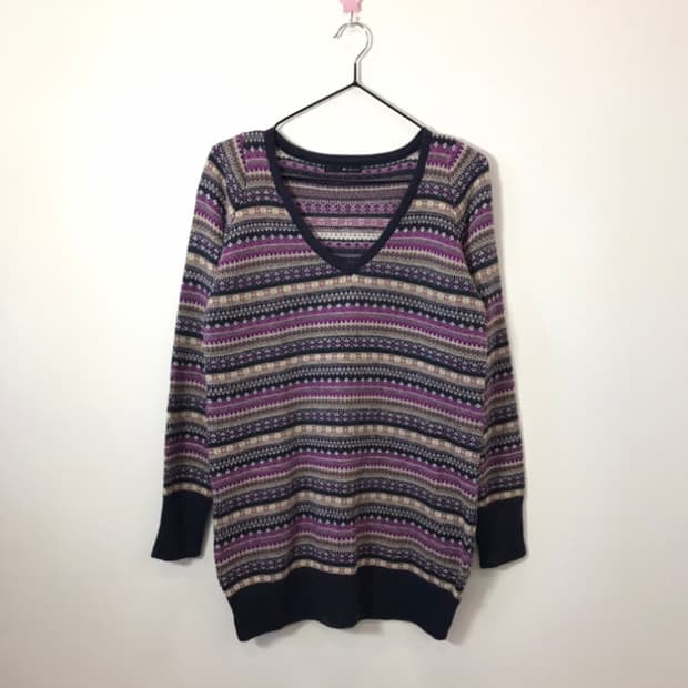 Archives Japan Purple Ethnic Nordic Knit