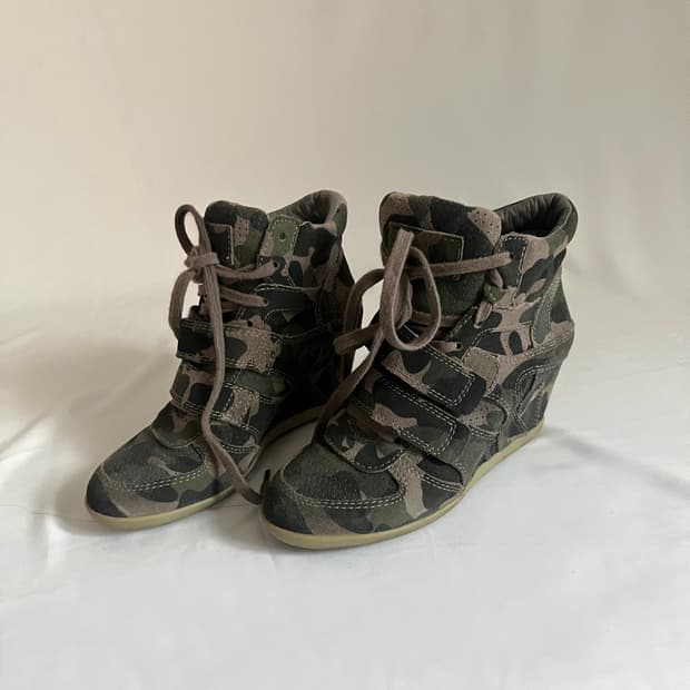 Ash 00s 카모 웨지힐 하이탑