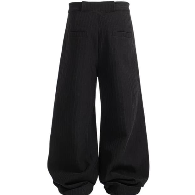 비엑세스 벌룬 스트라이프 와이드 팬츠 M