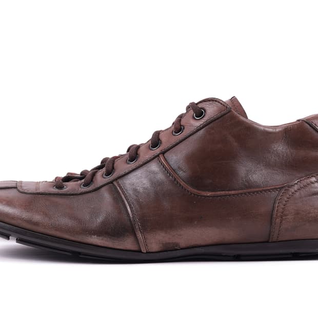 [9] 프라다 스포츠 아카이브 브라운 레더 드라이빙 스니커즈