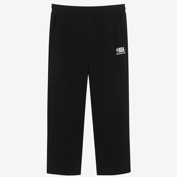 [새상품] L) NBA 엔비에이 융기모 스트레이트 츄리닝 바지 블랙