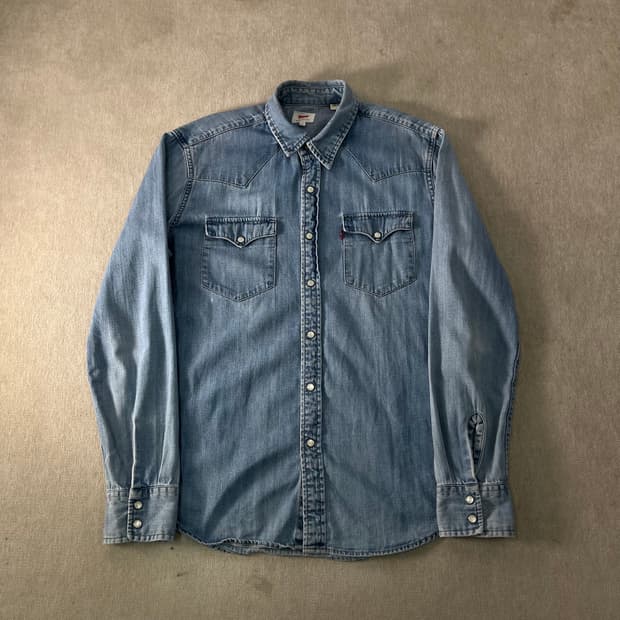 100 리바이스 웨스턴 데님 셔츠