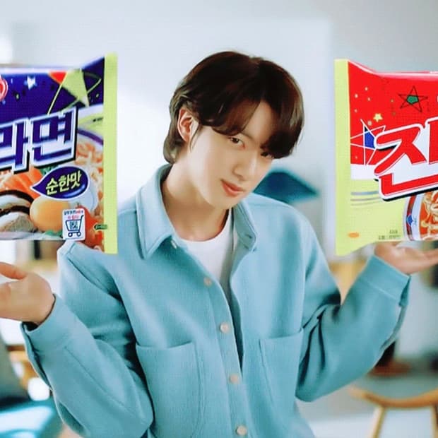 [4] 오라리 BTS 진 착용 셔틀랜드 울 우븐 셔츠 블루종