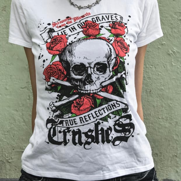 Skull Printed White T-shirt