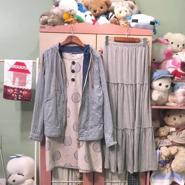 빈티지 모리 하구미 코디