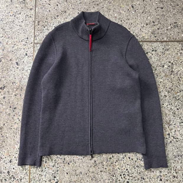 [XL] Prada 프라디스포츠 니트 집업 자켓