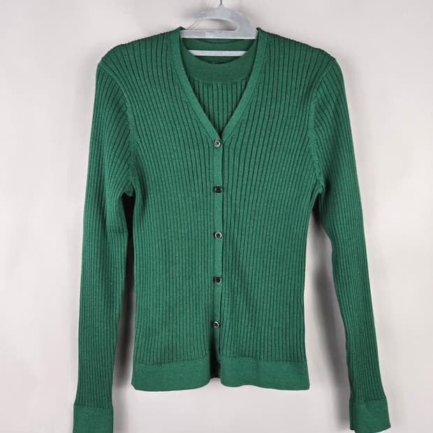 [무료배송]유니클로 XL 울100 니트 앙상블 가디건 니트 세트 셋업