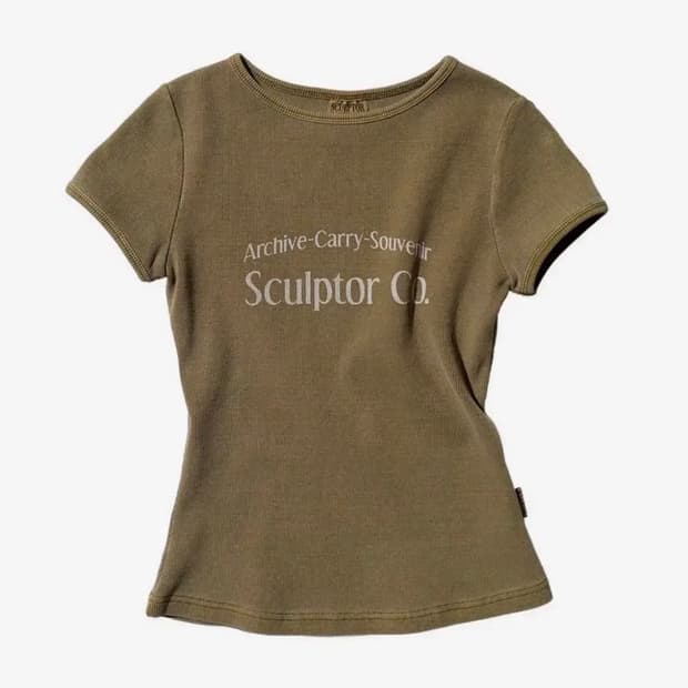 스컬프터 Archive Pigment Baby Tee
