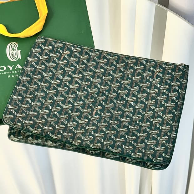 [신품급] 고야드 세나 클러치 그린 MM 