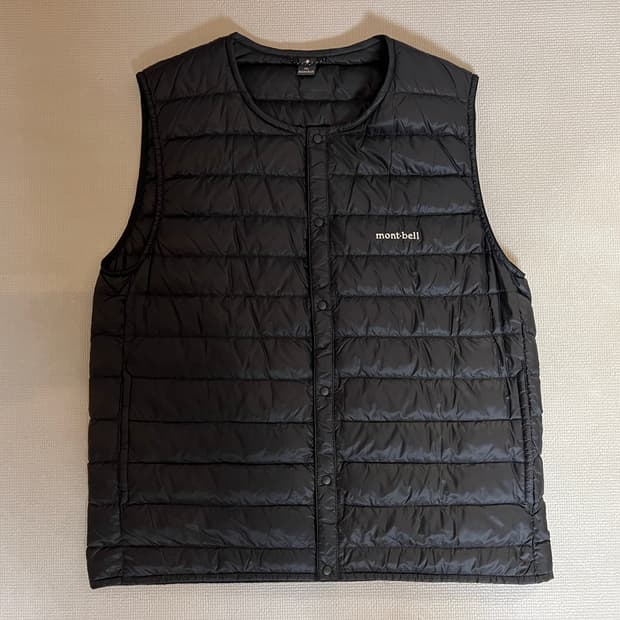 몽벨 수페리어 다운 라운드넥 800필 베스트 경량패딩(블랙) XL