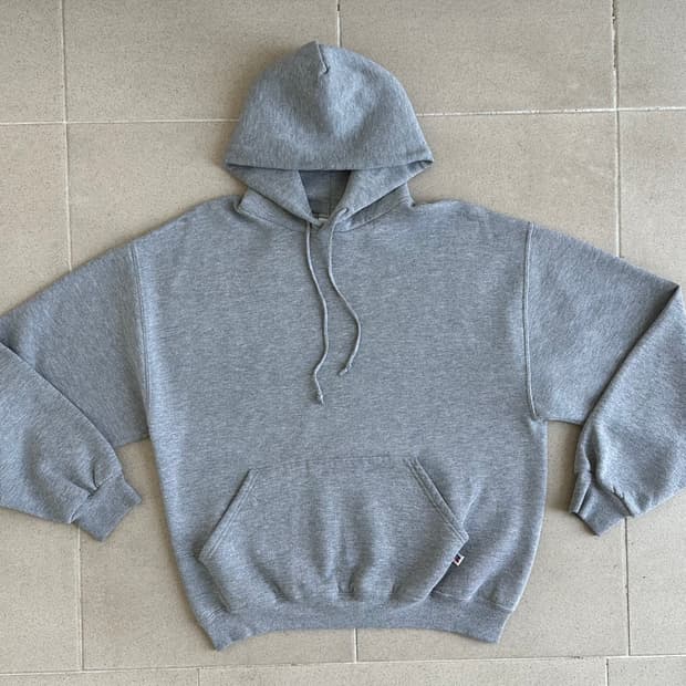 90s 빈티지 러셀 후드 그레이 L