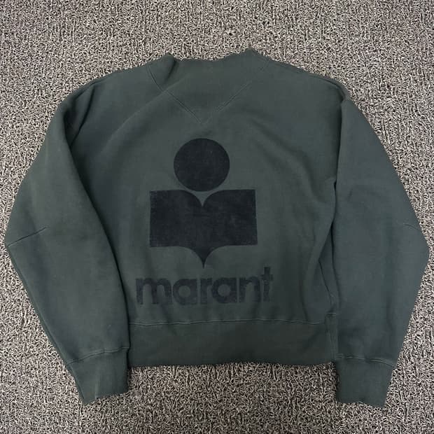 이자벨마랑 모비 기모 여성 맨투맨 카키 