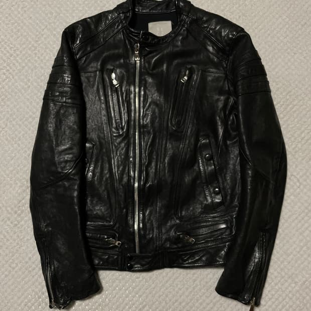 셀렉티즘 웨스턴 무드 램스킨 양가죽 레더 자켓