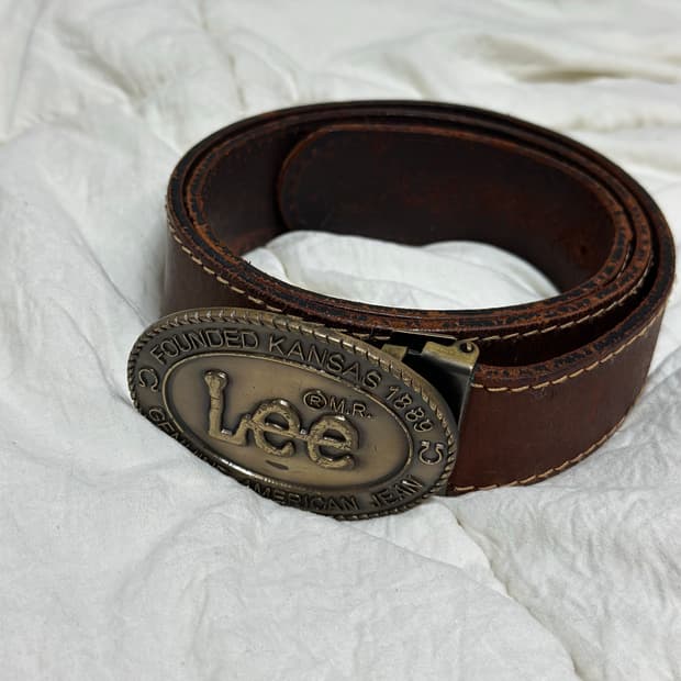 미제 Lee 웨스턴 가죽 벨트 