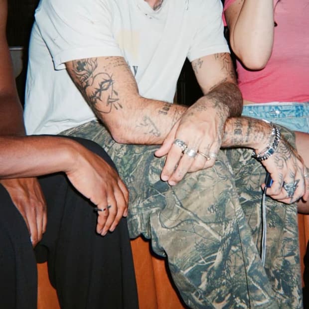 shapesUSA 카모 와이드 레그 데님 / 30