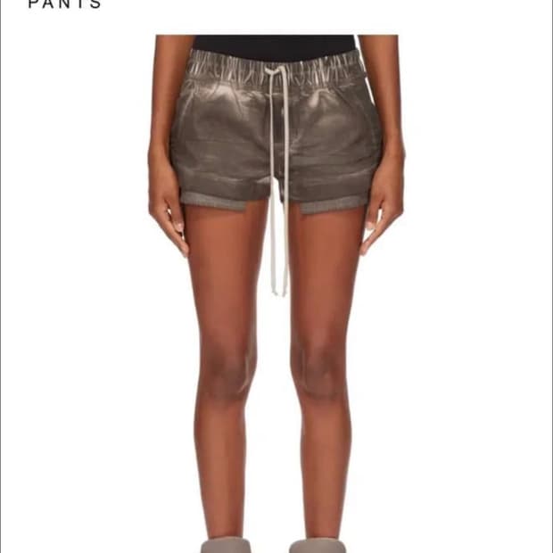 릭오웬스 데님 쇼츠S 데미지