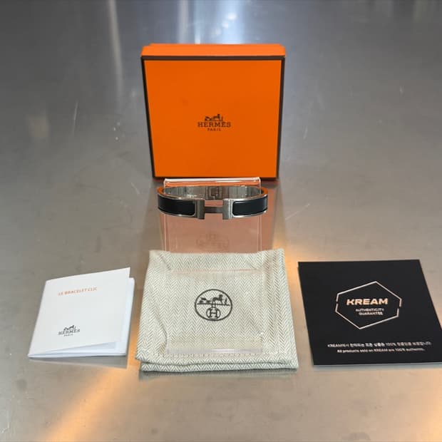 [리오브 전포점] 에르메스 클릭아슈 누아 은장 하드웨어 T5 팔찌