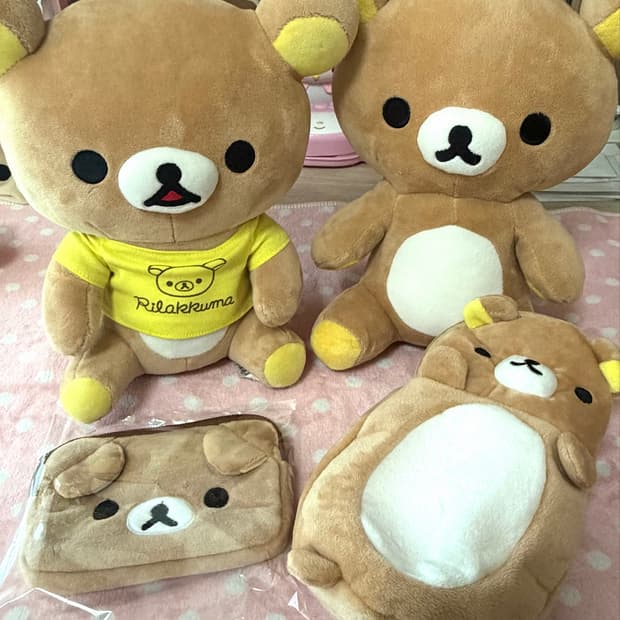 리락쿠마 중형 봉제인형, 미니 파우치, 필통 파우치