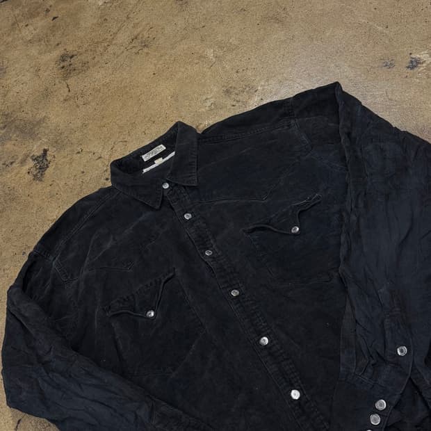 [정품/100]  1970~80s 폴로 웨스턴 코듀로이셔츠 b10