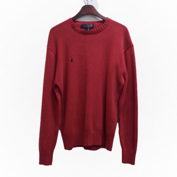 폴로랄프로렌 라운드 레드 니트 100