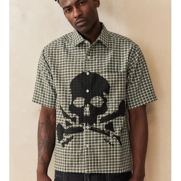 제이디드런던 jaded london skull check shirt