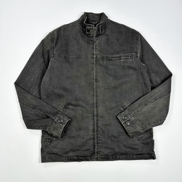 JPN 재팬빈티지 흑청 싱글 데님 라이더자켓 M
