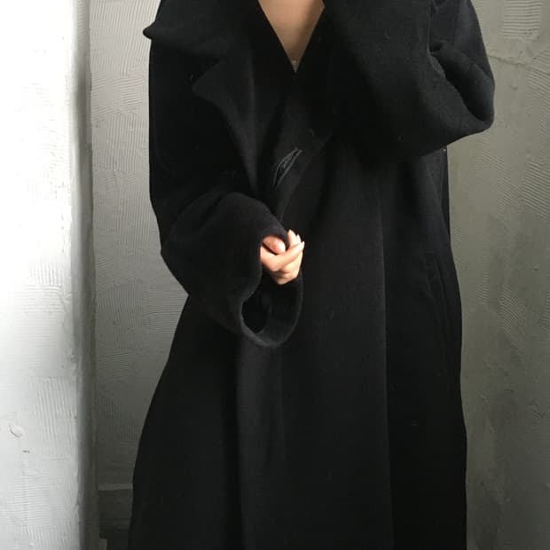 Max Mara 막스마라 블랙 캐시미어 롱 코트