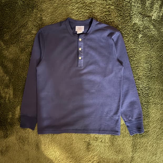 [XXL] BRONSON MFG 브론슨 헨리넥 롱슬리브 네이비