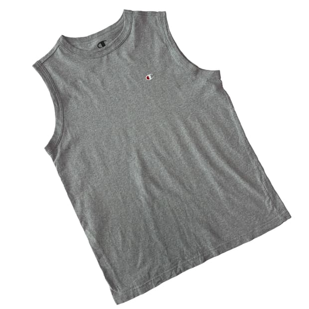 챔피언 클래식 로고 그레이 슬리브리스