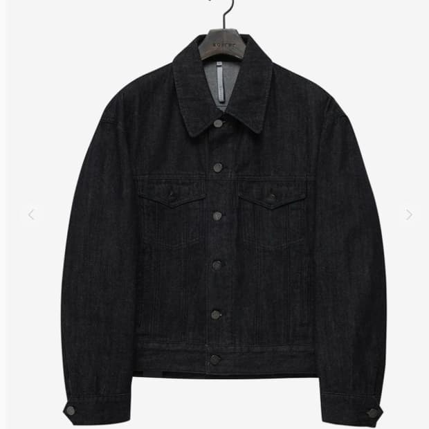 [노이어] 오버핏 크롭 데님 자켓 (블랙)